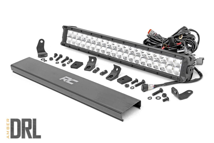 Rough Country - 20 Inch Chrome Series LED Light Bar - Dual Row - Amber DRL