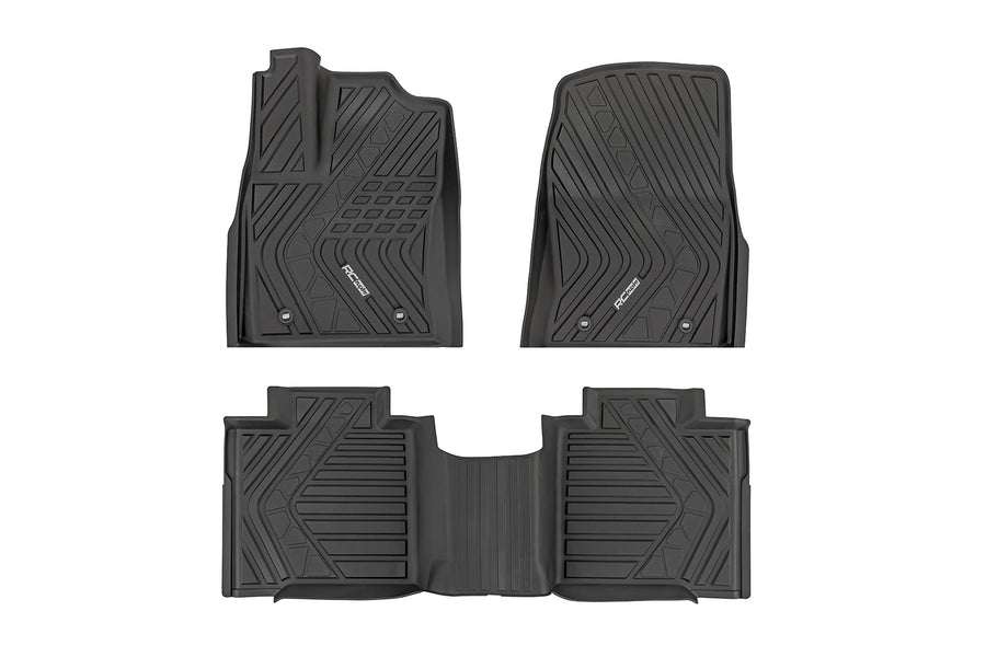 Rough Country - Flex-Fit Floor Mats - FR & RR - CrewMax - Toyota Tundra 2WD/4WD (2022-2025)