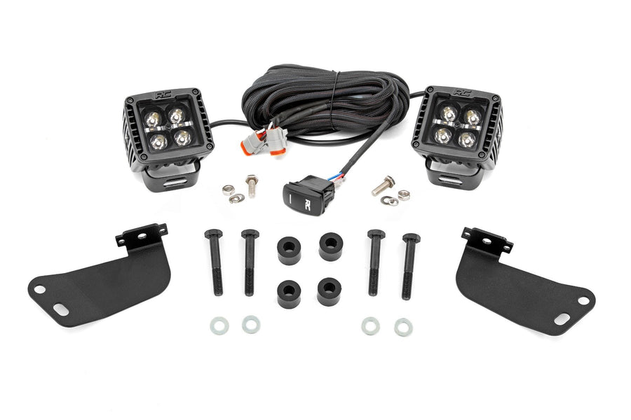 Rough Country - LED Light Kit - Front Mount - 2" Black Pair - Amber DRL - Segway 570 F - 93219