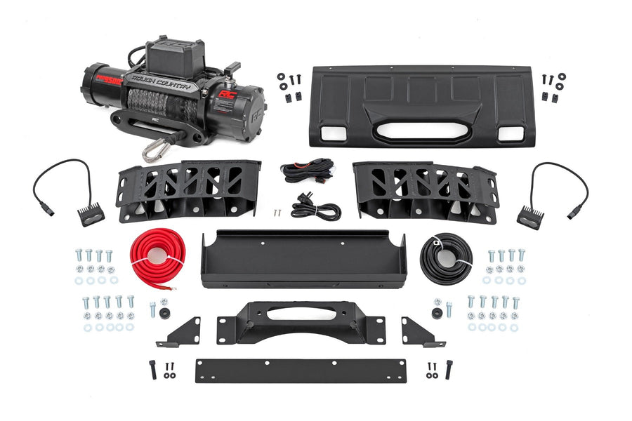 Rough Country - FXS Hidden Winch Mount - Yellow SAE - PRO9500S - Toyota Land Cruiser (24-26) - 10752