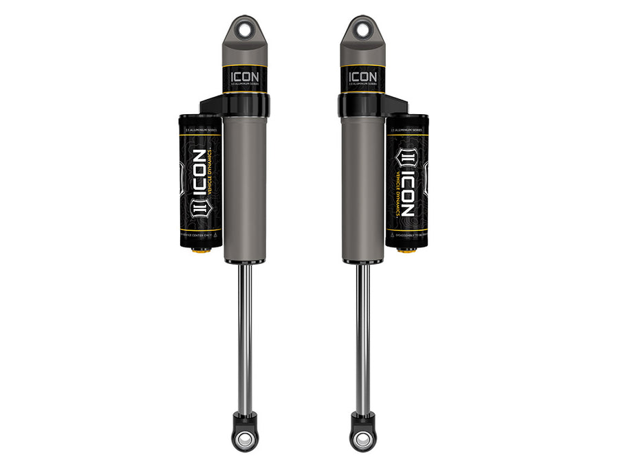 ICON 2009-2025 Ford F-150/2004-2008 Ford F-150 4WD 0-1" Lift Rear V.S. 2.5 Aluminum Series Shock Absorbers Piggyback Reservoir Pair