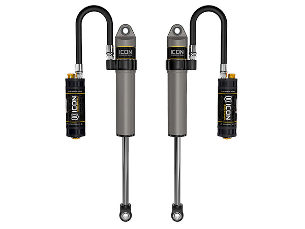 ICON 2020-2023 Jeep Gladiator/2018-2023 Jeep Wrangler JL 2.5" Lift Front V.S. 2.5 Aluminum Series Shock Absorbers Remote Reservoir W/ CDCV Pair