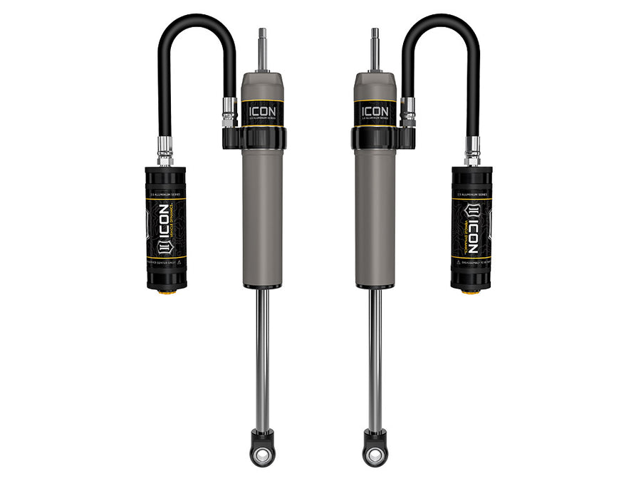 ICON 2005-2025 Ford Super Duty 4WD 0-2.5” Lift Front V.S. 2.5 Aluminum Series Shock Absorbers Remote Reservoir Pair