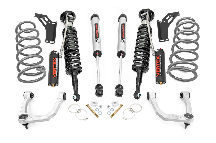 Rough Country - 3 Inch Lift Kit - Upper Control Arms - RR Coils - Vertex/V2 Struts - Toyota 4Runner (10-24)