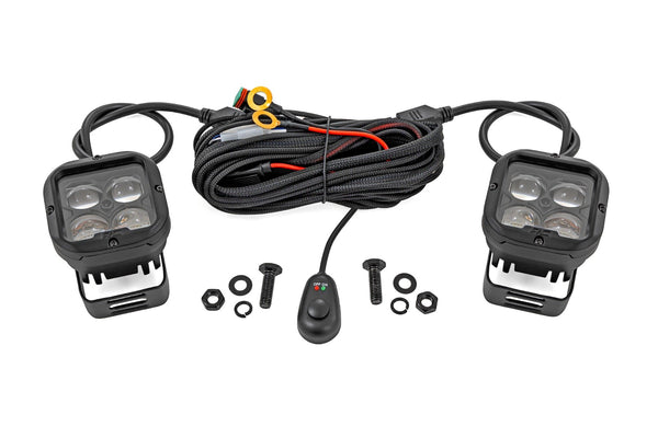 Rough Country - 2 Inch SAE Driving Light Pods - Pair - 70115