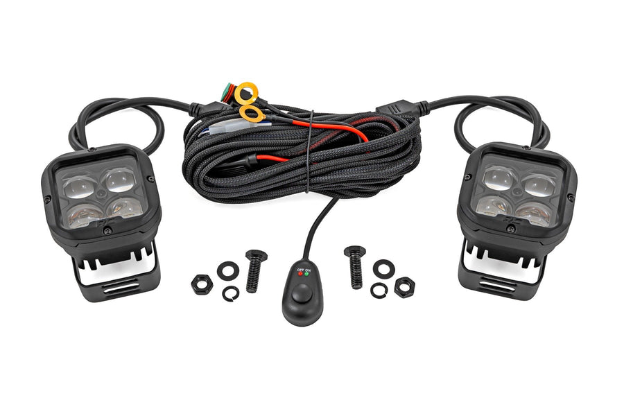 Rough Country - 2 Inch SAE Driving Light Pods - Pair - 70115