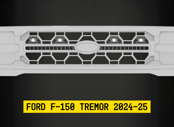 Tiny Monster 42FB4 Tiny Monster Grille Kit For Ford F-150 Tremor 2024-25 (4 Pods Harness Brackets)