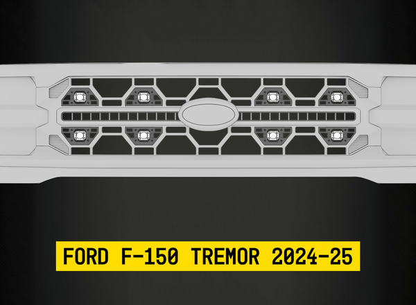 Tiny Monster 42FB8 Tiny Monster Grille Kit For Ford F-150 Tremor 2024-25 (8 Pods Harness Brackets)