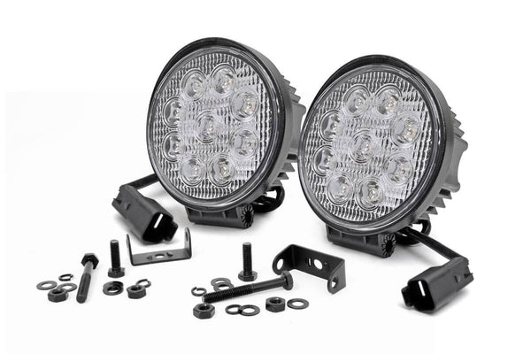 Rough Country - 4 Inch Chrome Series LED Light - Round - Pair