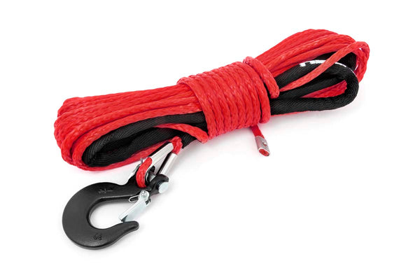 Rough Country - Synthetic Rope - 1/4 Inch - 50 Ft - Red