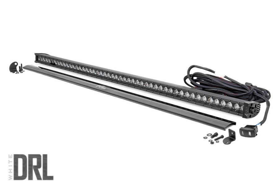 Rough Country - 50 Inch Black Series LED Light Bar - Single Row - Cool White DRL