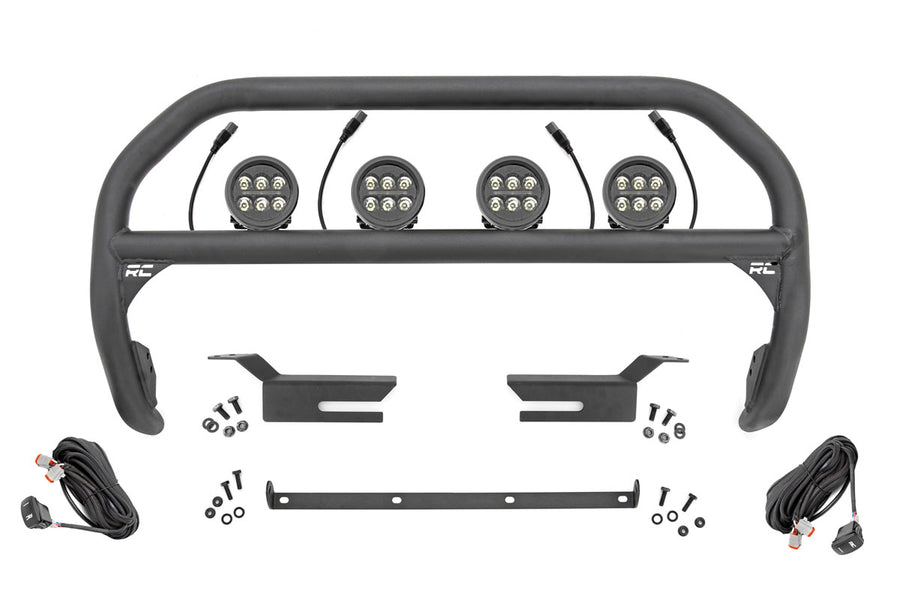Rough Country - Nudge Bar - 3.5 Inch Round Led (x4) - Ford Bronco 4WD (2021-2025)