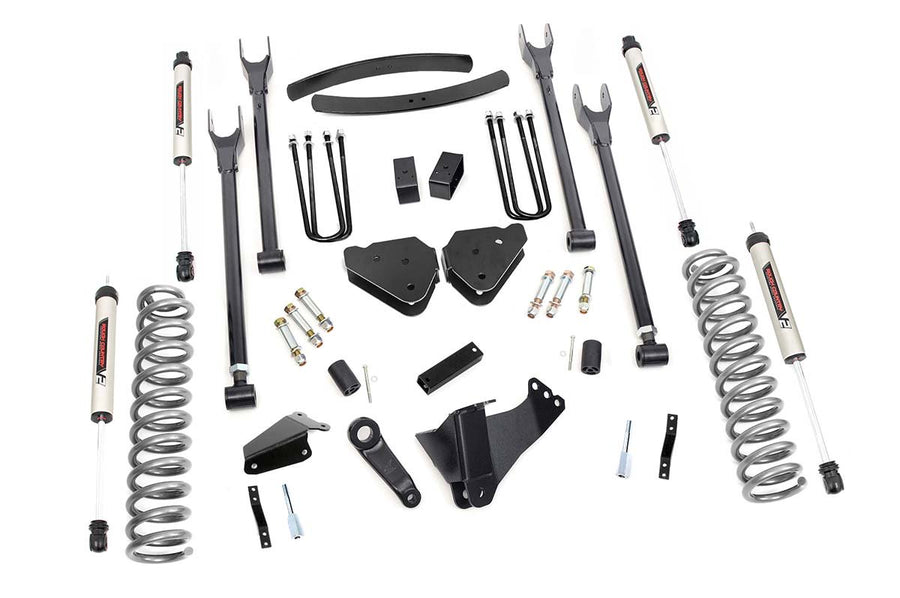 Rough Country - 6 Inch Lift Kit - Gas - 4 Link - OVLDS - V2 - Ford F-250/F-350 Super Duty (05-07)