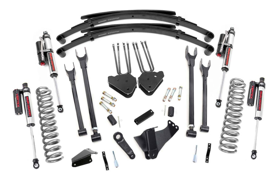 Rough Country - 6 Inch Lift Kit - Gas - 4 Link - RR Spring - Vertex - Ford F-250/F-350 Super Duty (05-07)