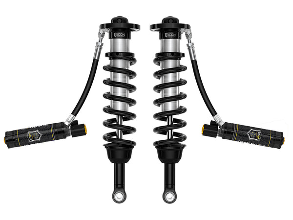 ICON 2025 Toyota 4Runner 4WD 1.25-3" Lift Front 2.5 Series Coilover Kit Remote Reservoir W/ CDEV