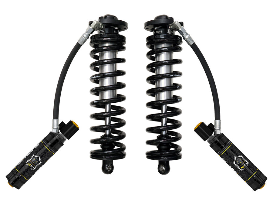 ICON 2005-2023 Ford F-250/F-350 Super Duty 4WD 2.5-3” Lift V.S. 2.5 Series Coilover Conversion Kit Remote Reservoir W/ CDEV W/ Caster Cams