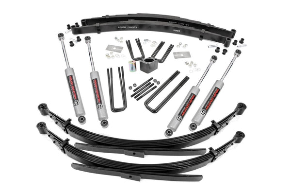Rough Country - 4 Inch Lift Kit - Rear Springs - Dodge W100 Truck/W200 Truck 4WD (1970-1974)