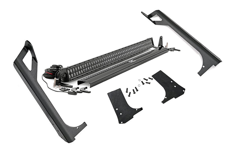 Rough Country - LED Light Kit - Windshield Mount - 50 In. Black Dual Row - Jeep Wrangler TJ (97-06)