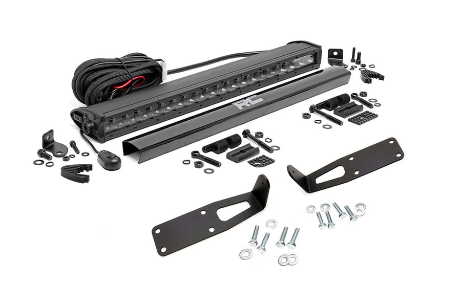 Rough Country - LED Light Kit - Bumper Mount - 20 In. Black Single Row - Ram 2500/3500 (10-18)