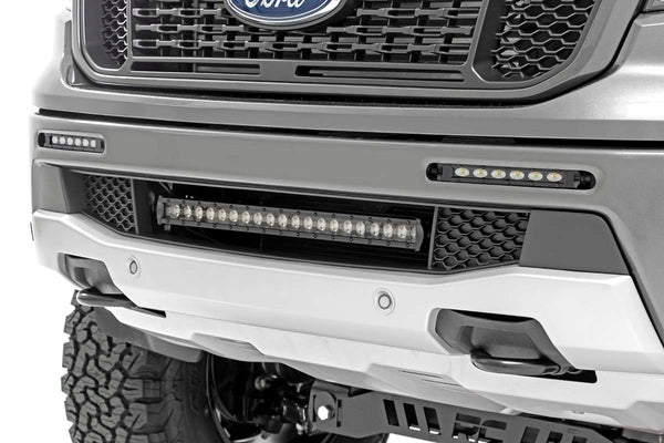 Rough Country - LED Light Kit - Bumper Mount - 6 In. Black Slimline Pair - Ford Ranger (19-23)
