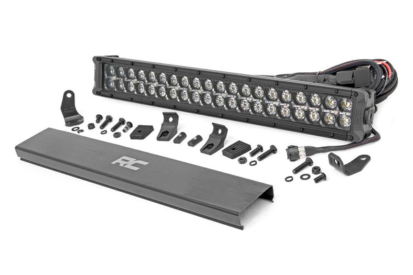 Rough Country - 20 Inch Black Series LED Light Bar - Dual Row - Amber DRL