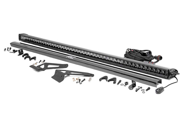 Rough Country - LED Light - Windshield - 50 In. Blk Single Row - Can-Am Defender HD 5/HD 8/HD 9/HD 10
