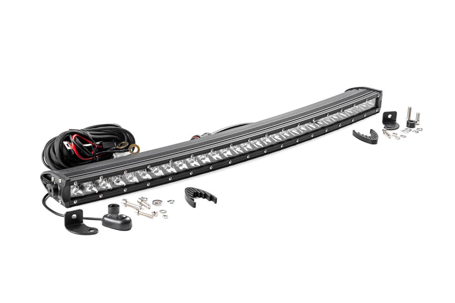 Rough Country - 30 Inch Chrome Series LED Light Bar - Curved - Single Row