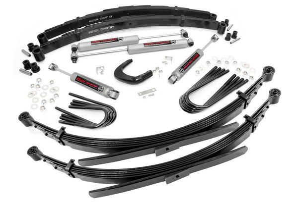 Rough Country - 4 Inch Lift Kit - 56 Inch RR Springs - Chevy/GMC 3/4-Ton Suburban/C25/K25 Truck (77-87)