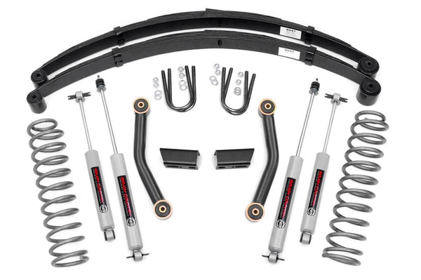 Rough Country - 3 Inch Lift Kit - Series II - RR Springs - Jeep Cherokee XJ 2WD/4WD (84-01)