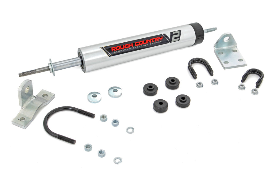 Rough Country - V2 Steering Stabilizer - Multiple Makes & Models (Dodge/Jeep)