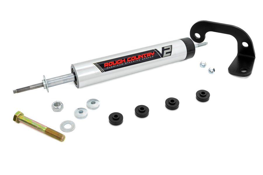 Rough Country - V2 Steering Stabilizer - 4-6 Inch Lift - Chevy K1500 Truck & SUV (88-99)
