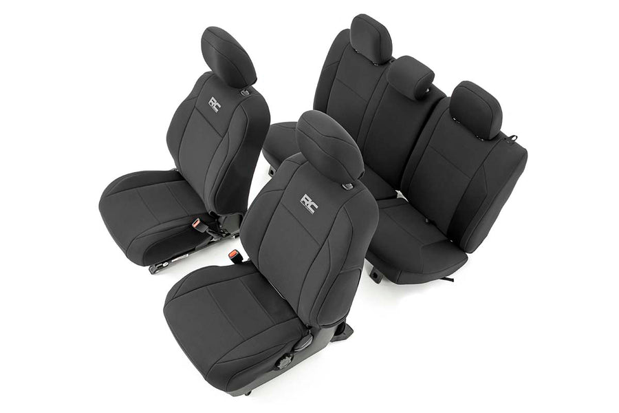 Rough Country - Seat Covers - FR & RR - Double Cab - Toyota Tacoma 2WD/4WD (2016-2023)