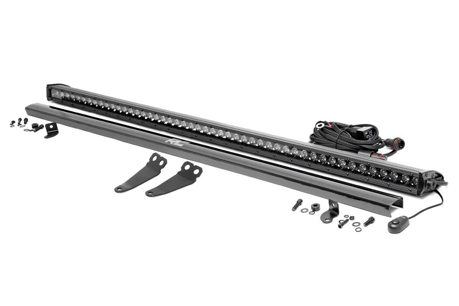 Rough Country - LED Light Kit - Lower Windshield - 50 In. Black Single Row - Polaris General XP 4 1000
