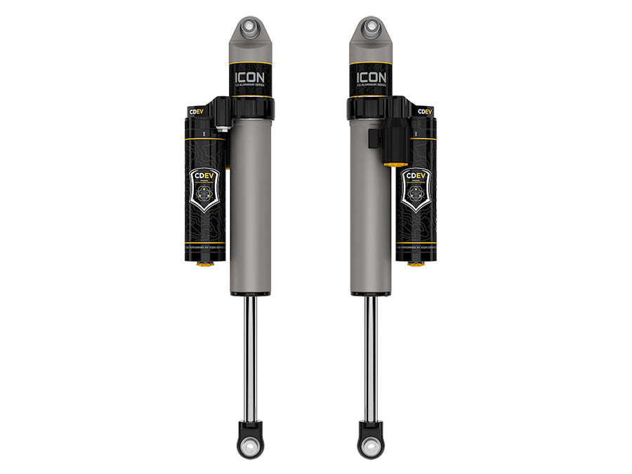 ICON 2021-2025 Ford F-150 4WD/F-150 Tremor 0-2" Lift Rear V.S. 2.5 Aluminum Series Shock Absorbers Piggyback Reservoir W/ CDEV Pair