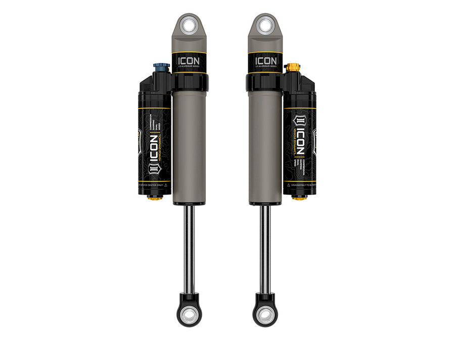 ICON 2009-2025 Ford F-150/2004-2008 Ford F-150 4WD 0-1" Lift Rear V.S. 2.5 Aluminum Series Shock Absorbers Piggyback Reservoir W/ CDXS Pair