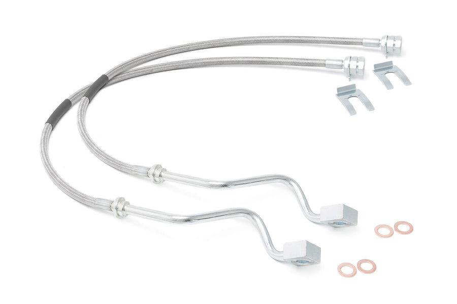 Rough Country - Brake Lines - Stainless - FR - 4-8 Inch Lift - Ford F-250/F-350 Super Duty (99-04)