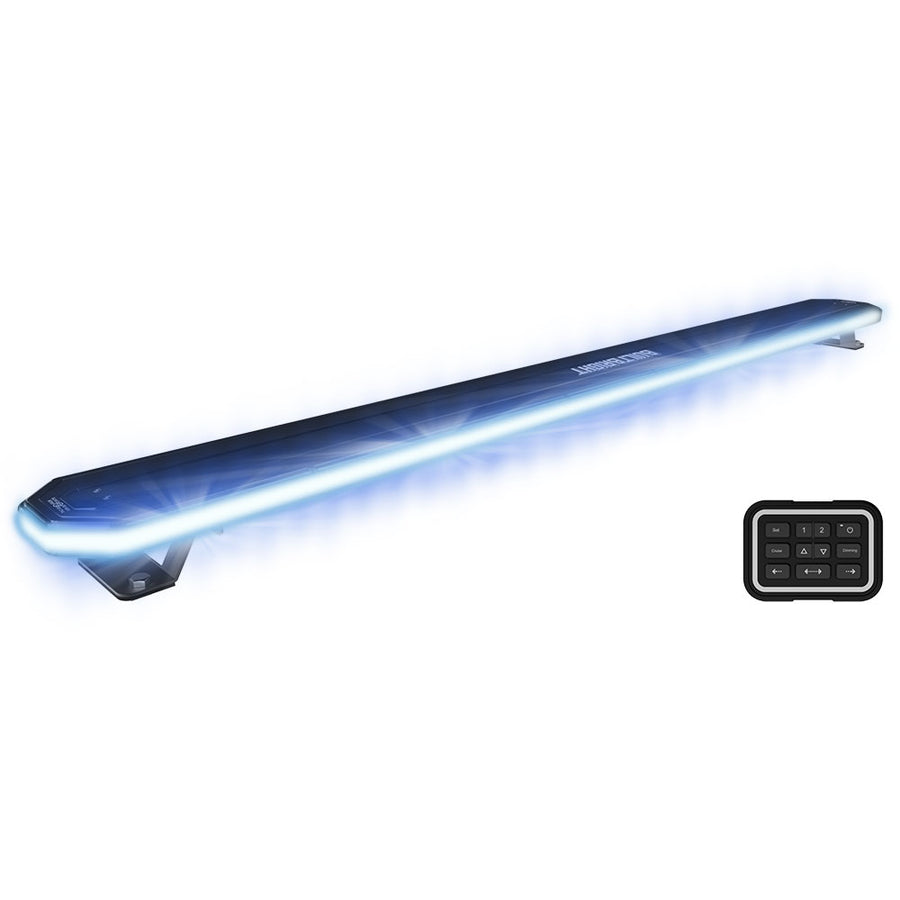 BUILTBRIGHT BB6105C Work Bar Strobe 51 Premium Strobe Light Bar 51 Inch Amber/Blue W/ Remote Control
