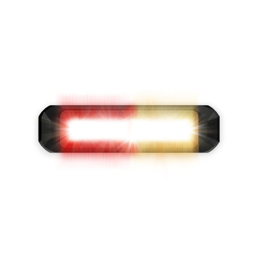BUILTBRIGHT BB6110E Work Bar Strobe 4 Slim 4" Ultra Slim Strobe Light Amber/Red