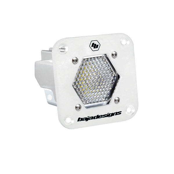 S1 White Flush Mount LED Light Pod (Work/Scene; Clear)