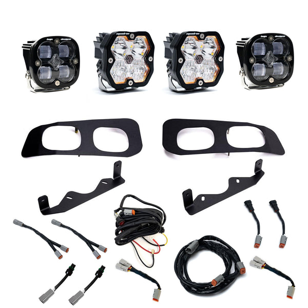 Ford Super Duty (23-26) Dual Fog Pocket Kit Squadron Sport/SAE 2.0 Clear SAE/Sport DC