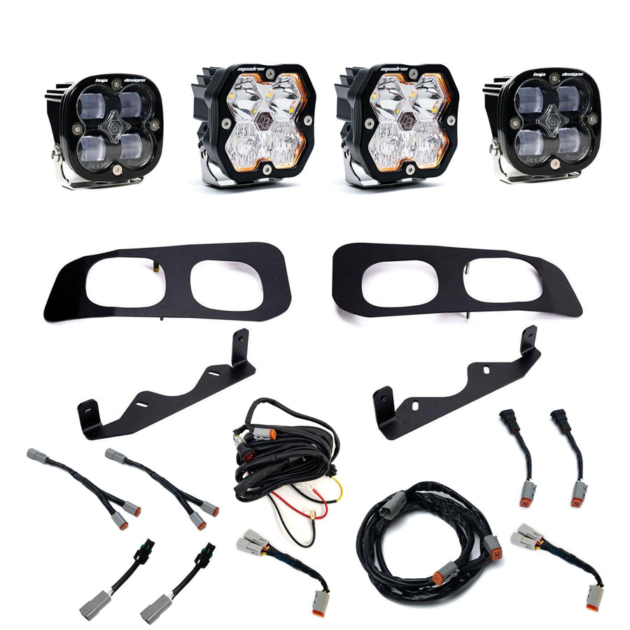 Ford Super Duty (23-26) Dual Fog Pocket Kit Squadron Sport/SAE 2.0 Clear SAE/Sport DC
