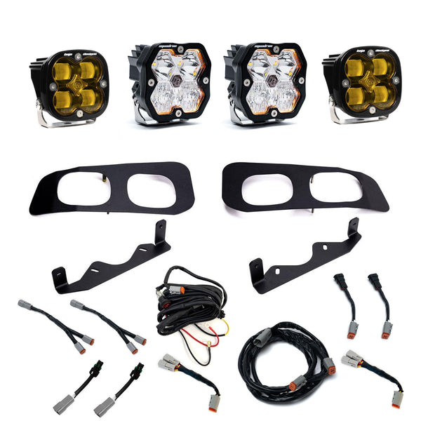 Ford Super Duty (23-26) Dual Fog Pocket Kit Squadron Sport/SAE 2.0 Baja Amber SAE/Sport