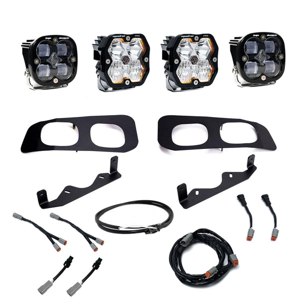 Ford Super Duty (23-26) Dual Fog Pocket Kit Upfitter Squadron Pro/SAE 2.0 Clear SAE Fog