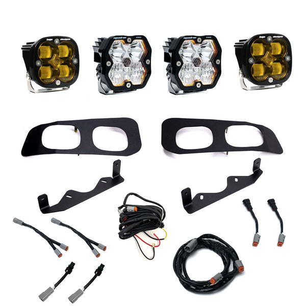 Ford Super Duty (23-26) Dual Fog Pocket Kit Squadron Pro/SAE 2.0 Baja Amber SAE Fog