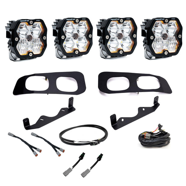 Ford Super Duty (23-26) Dual Fog Pocket Kit Upfitter Squadron Pro 2.0 Clear Multi Patterns
