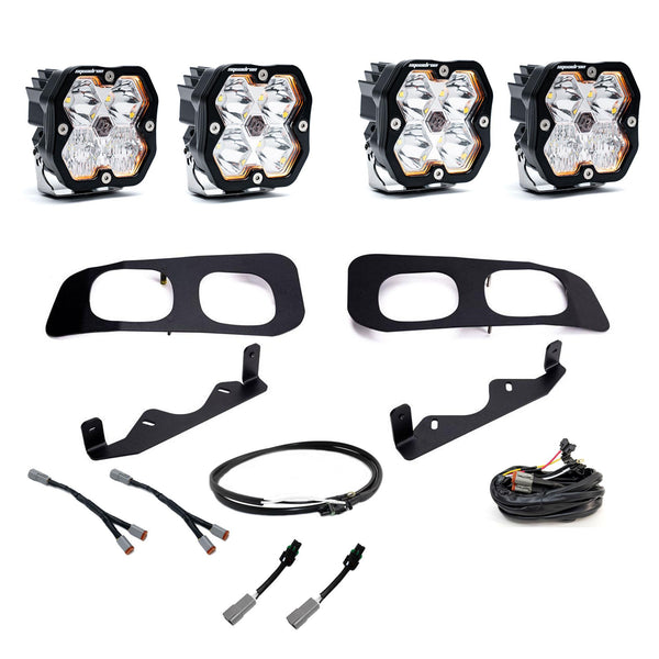 Ford Super Duty (23-26) Dual Fog Pocket Kit Upfitter Squadron Sport 2.0 Clear Multi Patterns