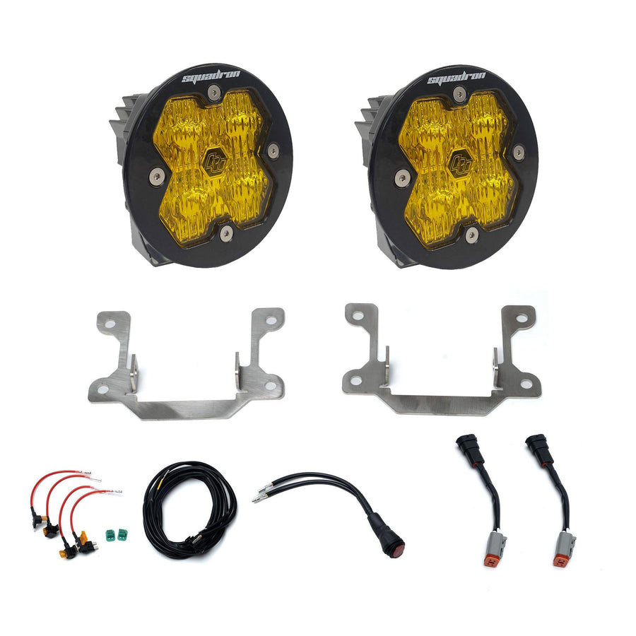 Dodge Ram 2500/3500 Big Horn (19-26) Fog Pocket Kit Squadron Sport 2.0 Baja Amber WC