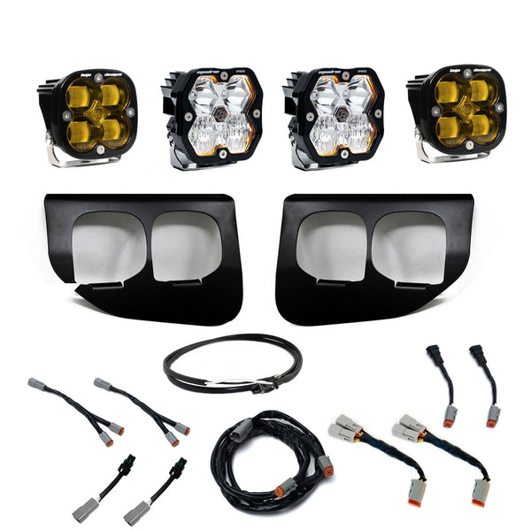 2020-2022 Ford Super Duty Fog Pocket Kit Upfitter Squadron Pro/SAE 2.0 Baja Amber SAE Fog