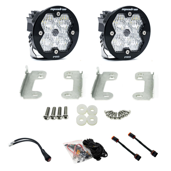 2018-2026 Jeep JL/JT 20-26 Gladiator Fog Pocket Kit; OE Sahara Bumper Squadron-R Pro 2.0 Clear WC