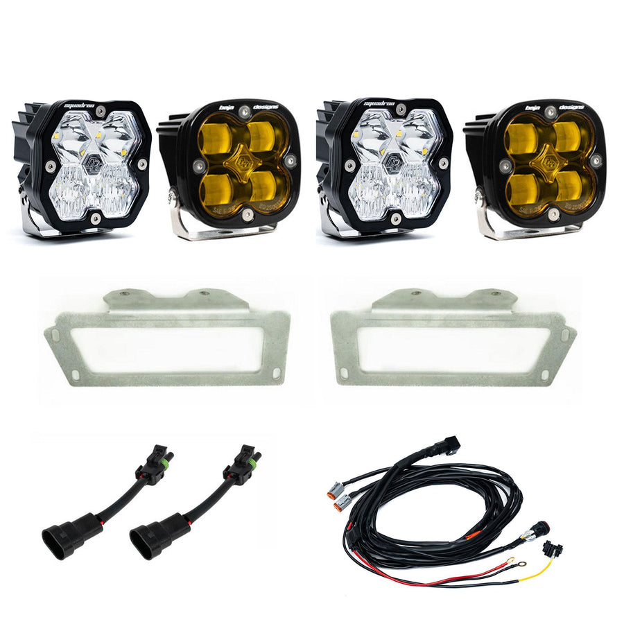 2010-2018 Dodge Ram 2500/3500 09-12 1500 Fog Pocket Kit Squadron SAE 2.0 Baja Amber SAE Fog